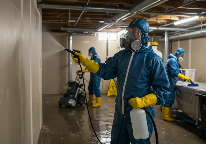 Basement Sanitization and Antimicrobial Treatment process in Green Level, NC